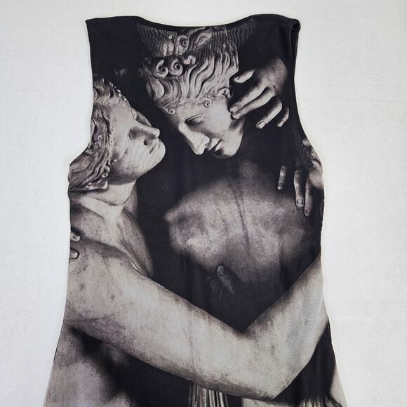 Zara Three Graces Mesh Maxi Dress Sleeveless Mesh Instagram Sheer Party Long S - Picture 11 of 15